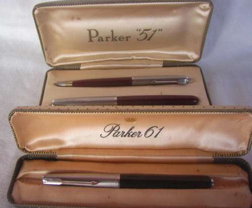 PARKER "51" SET AND "61" PEN IN THEIR CASES AND EXCELLENT CONDITION - HAVE A LOOK - TIMELESS ELEGANC