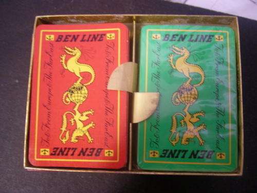 VINTAGE BEN LINE - TO AND FROM EUROPE AND THE FAR EAST - DOUBLE DECK PLAYING CARDS