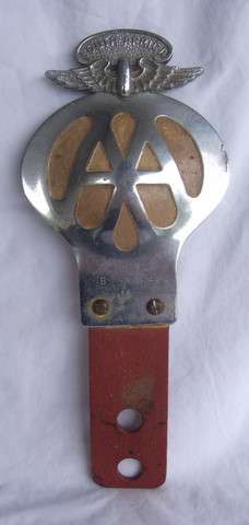 VINTAGE AA MEMBERSHIP BADGE FOR SOUTH AFRICA