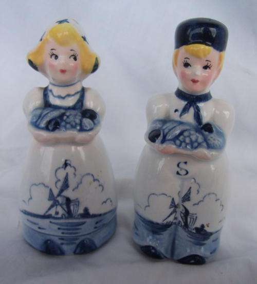 DUTCH DOLL SALT AND PEPPER SHAKERS