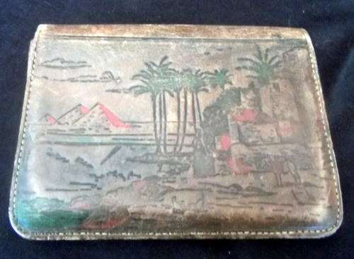 STUNNING LEATHER EGYPTIAN EMBOSSED WALLET