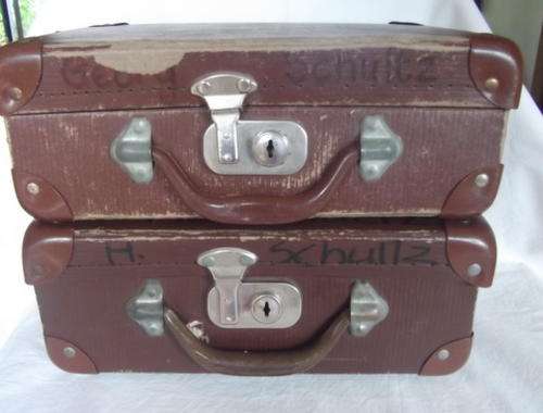 TWO OLD GRADE ONE SUITCASES - SO SWEET AND STILL STRONG