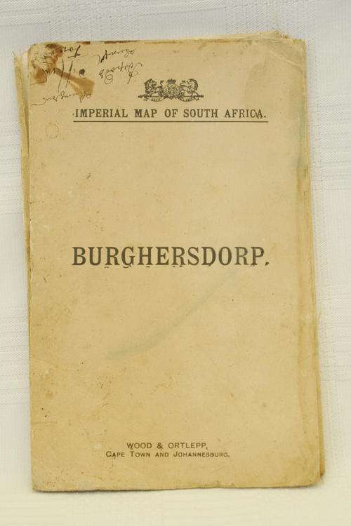 WOW! IMPERIAL MAP OF SOUTH AFRICA - BURGHERSDORP - 1st ED 1900 - on cloth