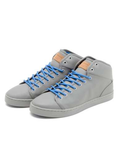 Supremebeing Grey Hightops with Blue Laces