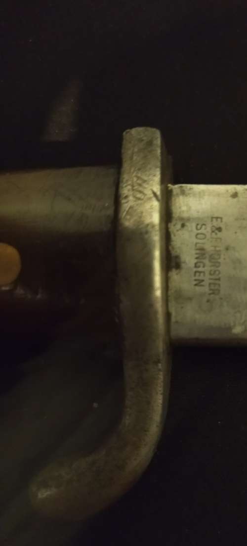 Rare German Sawback Bayonet  -  E and F Horster Solingen