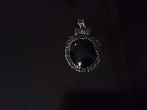 Stunning black and silver pendent