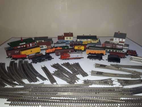 N guage trains tracks and structures!