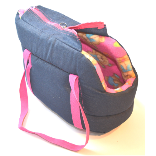 Cumfy Carrier Small - Pink Fleece / Denim