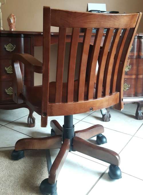 Two Indonesian Teak Coricraft Desk Chairs