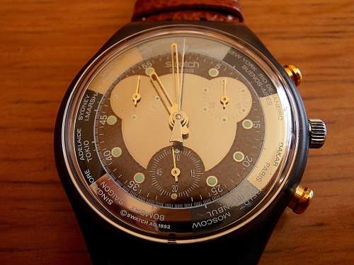 Vintage 1992 SWATCH CHRONO Jet Lag SCM102, unworn, boxed with instructions, SEE MY COLLECTION !