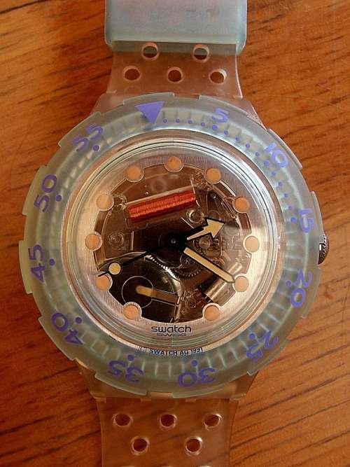 Vintage 1991 SWATCH SCUBA Jelly Bubbles SDK104, unworn, boxed with instructions, see my collection !