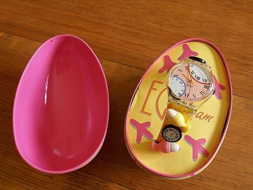 Vintage 1994 SWATCH Eggsdream GZ128Pack, unworn, boxed with instructions, see my collection