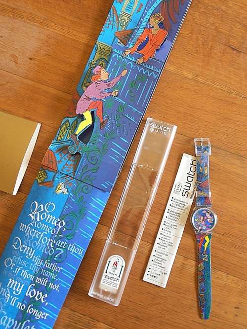 Vintage 1996 SWATCH Romeo & Juliet GN162Pack, unworn, boxed with instructions, see my collection !