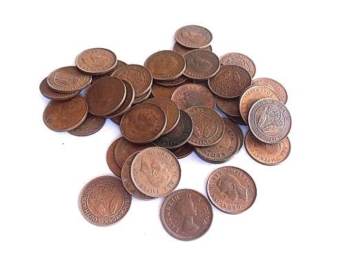 50 x South Africa 1/4  Penny coins between 1935 and 1958. Shipping will only be charged once!