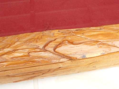 Large wooden display/presentation box with glass, one of two available