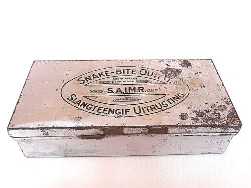 S.A.I.M.R. Vintage snake bite kit, slangteengif uitrusting, venom, SA Institute for Medical Research