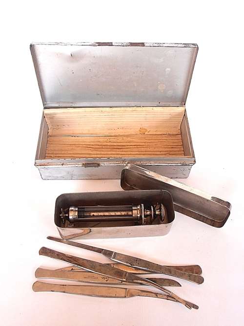 S.A.I.M.R. Vintage snake bite kit, slangteengif uitrusting, venom, SA Institute for Medical Research