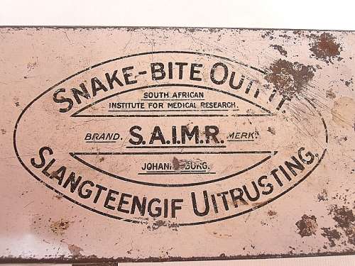 S.A.I.M.R. Vintage snake bite kit, slangteengif uitrusting, venom, SA Institute for Medical Research