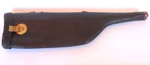 Vintage leather leg of mutton gun case