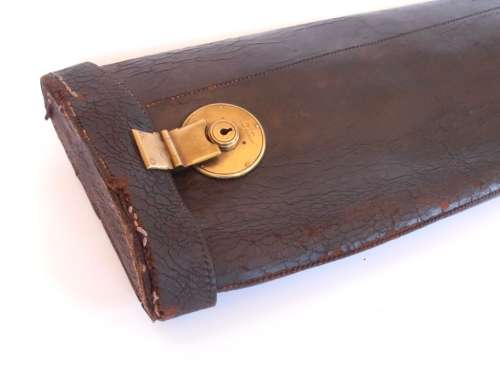 Vintage leather leg of mutton gun case