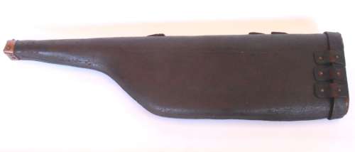 Vintage leather leg of mutton gun case