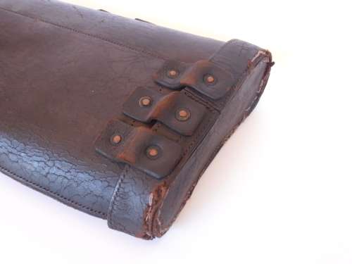 Vintage leather leg of mutton gun case