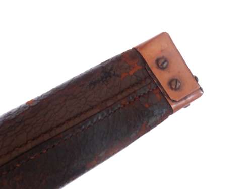 Vintage leather leg of mutton gun case