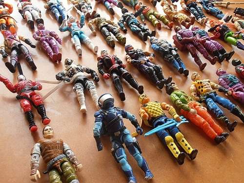 56 x vintage GI Joe figures and weapons, 1984-2004, Hasbro, Lenard, Matchbox