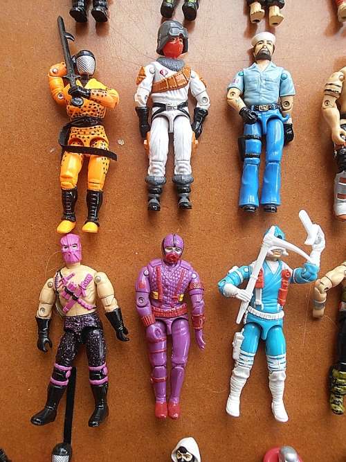56 x vintage GI Joe figures and weapons, 1984-2004, Hasbro, Lenard, Matchbox