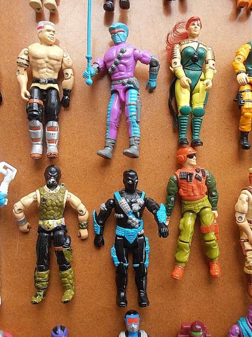 56 x vintage GI Joe figures and weapons, 1984-2004, Hasbro, Lenard, Matchbox