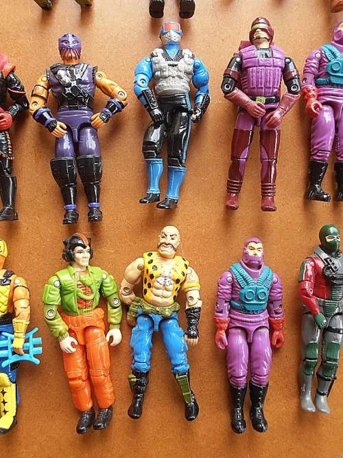 56 x vintage GI Joe figures and weapons, 1984-2004, Hasbro, Lenard, Matchbox