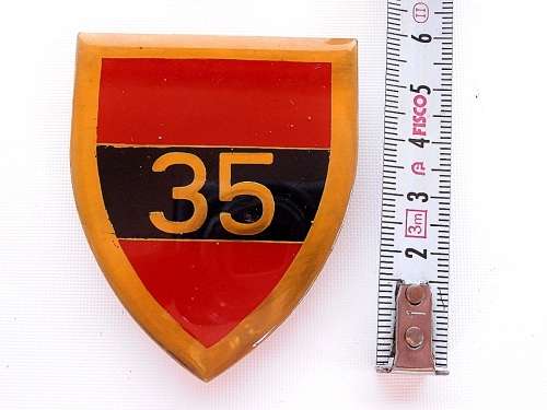 35 Engineer Support Regiment Gold Type 2nd issue flash, badge