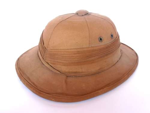 Vintage sun helmet, pith helmet, M. E. Stores Johannesburg