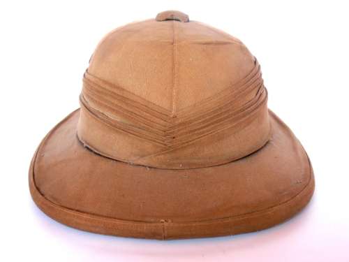 Vintage sun helmet, pith helmet, M. E. Stores Johannesburg