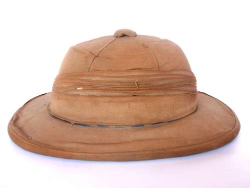 Vintage sun helmet, pith helmet, M. E. Stores Johannesburg