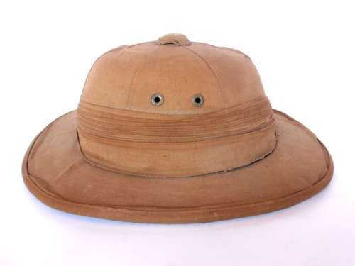 Vintage sun helmet, pith helmet, M. E. Stores Johannesburg
