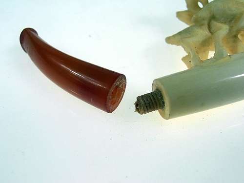 Vintage small Meerschaum pipe with original case