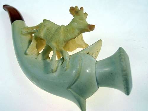 Vintage small Meerschaum pipe with original case