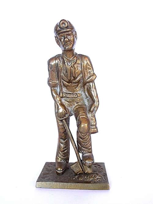 Brass miner figurine, height 18 cm