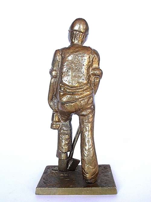 Brass miner figurine, height 18 cm