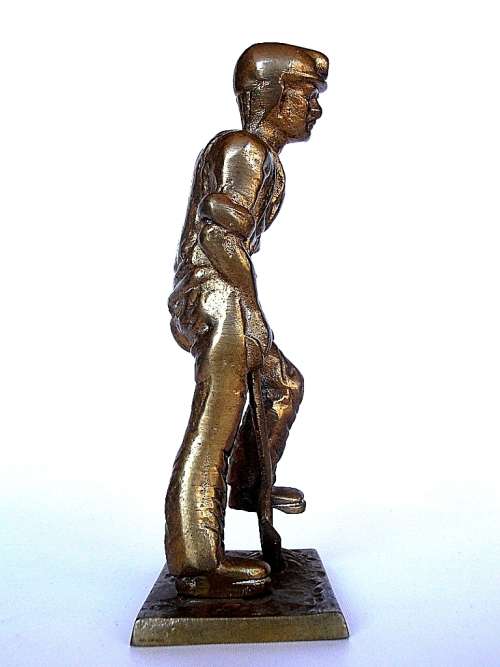Brass miner figurine, height 18 cm