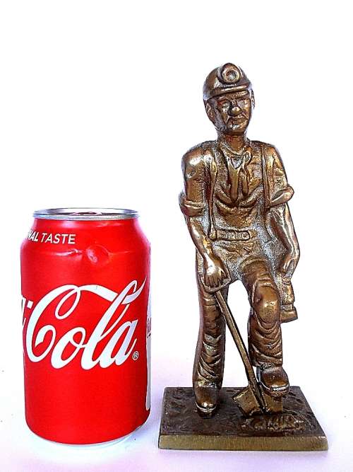 Brass miner figurine, height 18 cm