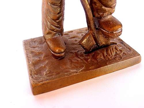 Brass miner figurine, height 18 cm