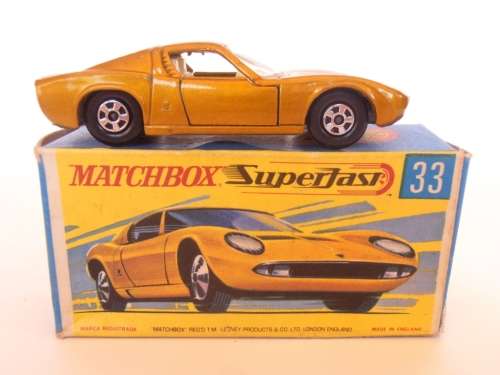 Vintage Matchbox Lamborghini Miura No33 with original box