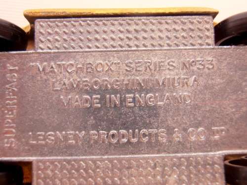 Vintage Matchbox Lamborghini Miura No33 with original box