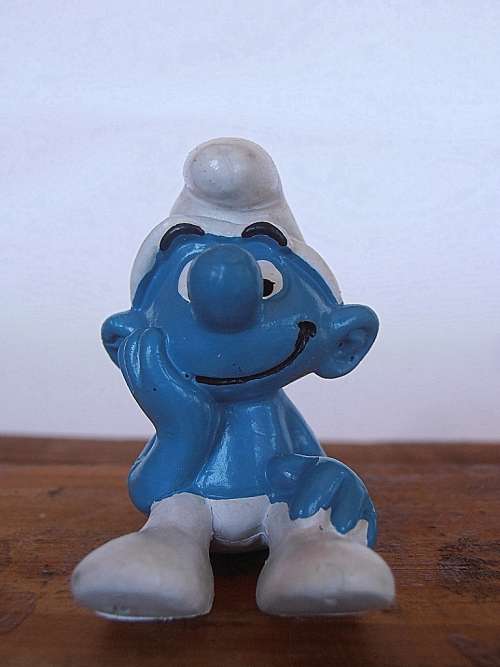 20027 Thinker Smurf, Vintage Smurfs figure, Shipping will only be charged once!