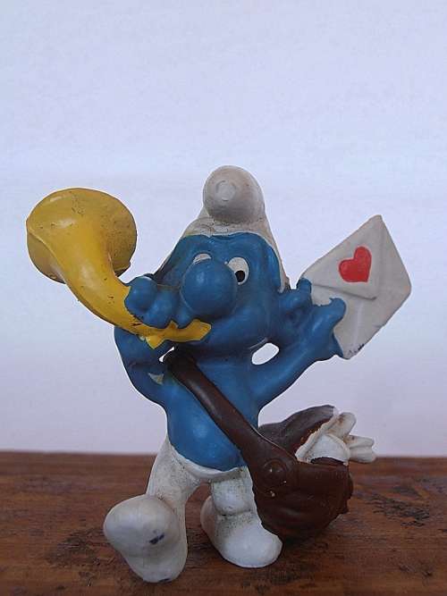 20031 Postman Smurf, Vintage Smurfs figure, Shipping will only be charged once!