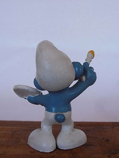 20045 Painter Smurf, Vintage Smurfs figure, Shipping will only be charged once!