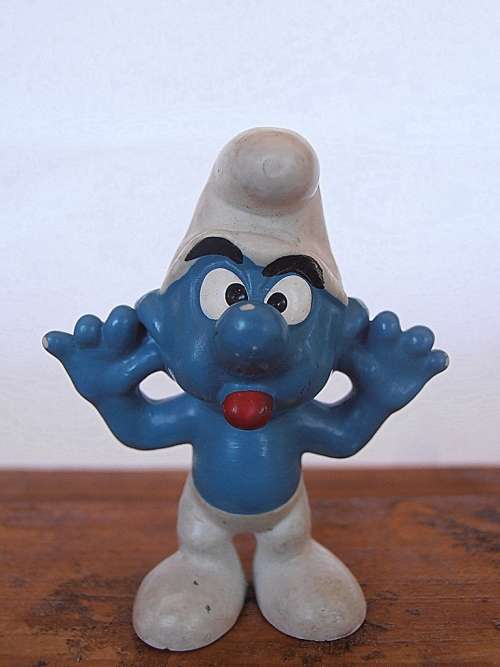 20077 Naughty Smurf, Vintage Smurfs figure, Shipping will only be charged once!