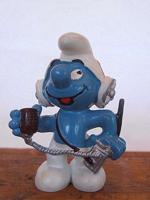 20143 Cb Radio Smurf, Vintage Smurfs figure, Shipping will only be charged once!